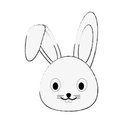 Cute bunny cartoon icon vector illustration graphic design