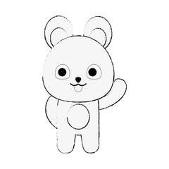 Cute bear cartoon icon vector illustration graphic design