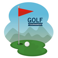 golf course landscape vector illustration graphic design