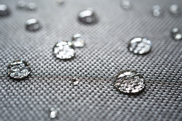 Waterproof coating background with water drops