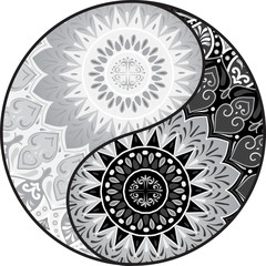 Yin yang decorative symbol