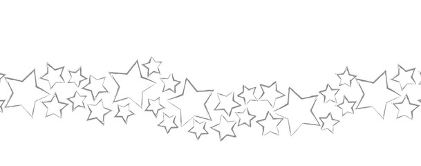 Weihnachtskarte ein Banner mit Sternen Band grau