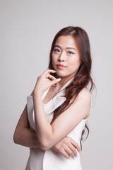 Fototapeta premium Beautiful young Asian woman.
