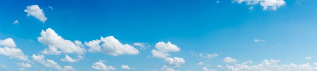 blue sky and White cloud nature: clear blue sky with plain white cloud with space for text background.