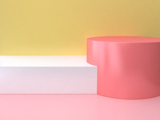 abstract yellow pink background 3d rendering
