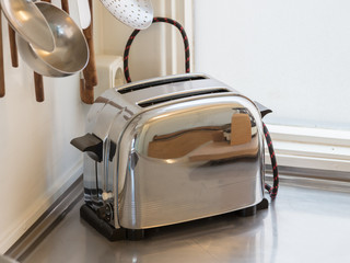 Vintage toaster in a kitchen