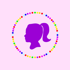 Silhouette girl color2