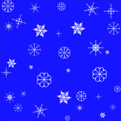 Snowflake seamless pattern isolated Christmas Vector illustration