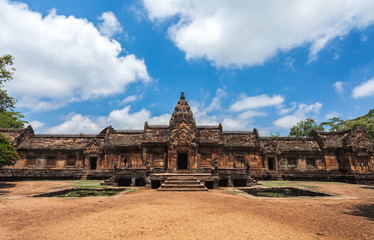 Fototapeta premium Phanom Rung historical park at Buriram Province,Thailand( Generality in Thailand ,and kind of art decorated in Buddhist church,temple pavilion,temple hall.They are public)