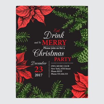 Family Christmas Dinner Invitations