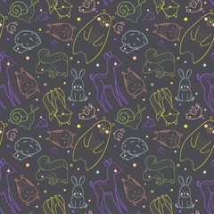 Naklejka premium Baby vector pattern