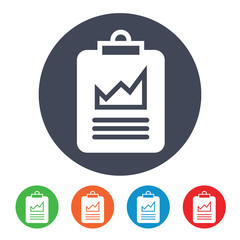 clipboard with report document icon