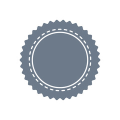 circle seal stamp on white background