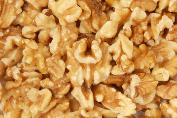 Macro view of  walnut kernel