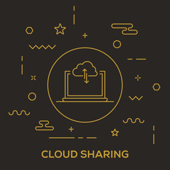Fototapeta na wymiar Cloud Sharing Concept