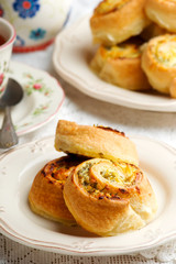 Cottage cheese and herb roll..style rustic