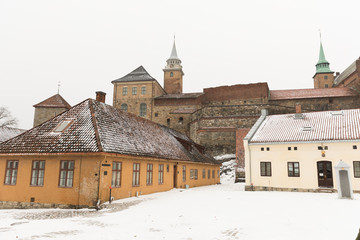 Akershus Festning, Oslo, Norwegen im Winter