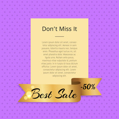 Don t Miss it Best Sale 50 Off Poster with Ribbon