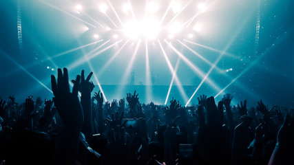 Happy People Dance in Nightclub Party Concert