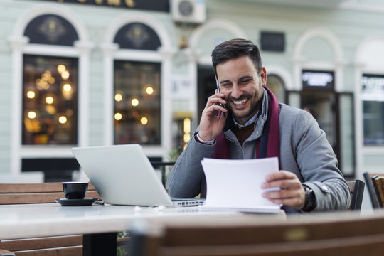 Businessman at coffee shop