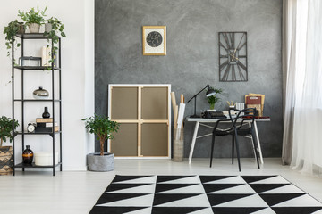 Geometric carpet in workspace interior