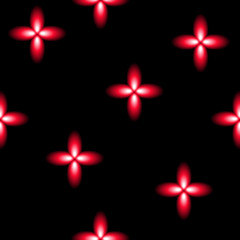 Red cross, modern blur symbol, seamless vector background.