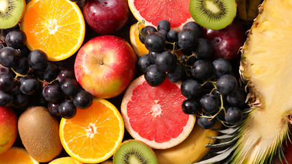 close up on fresh fruit
