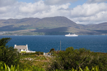 Fototapeta na wymiar Cruise Ship on Bantry Bay, Wild Atlantic Way , Ireland
