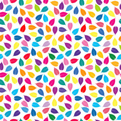 Colorful background with colored leaves, seamless pattern
