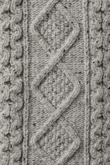 grey sweater with pattern