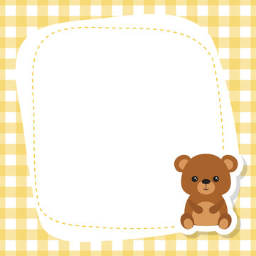 Greeting card with cute bear.