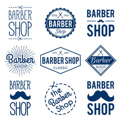 Barber Shop Badges/Labels Set