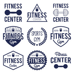 Fitness and Gym Badge set