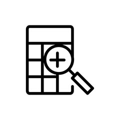 Fototapeta premium Magnifier flat icon