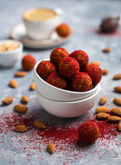 Bowl with raw sweets