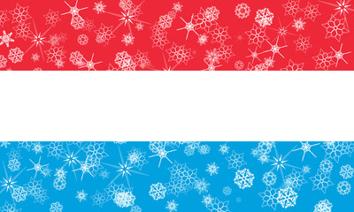 Luxembourg winter snowflake flag
