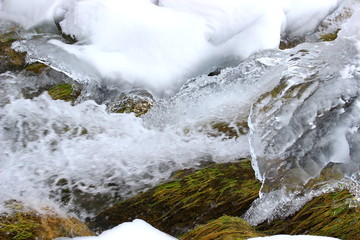 Winter landscape, National park Plitvice lakes, Croatia
