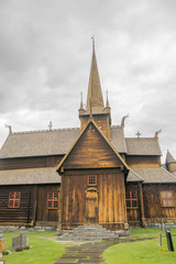 Fototapeta na wymiar Old wood church in Norway