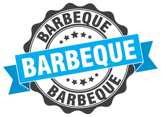 barbeque stamp. sign. seal