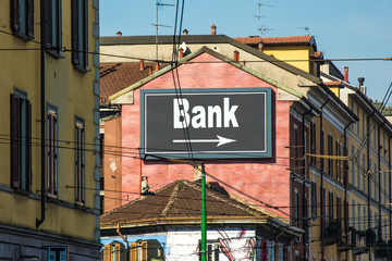 Schild 215 - Bank