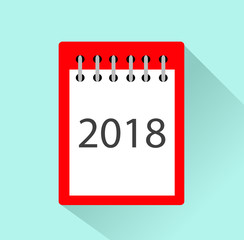 Calendar for 2018 vector illustration