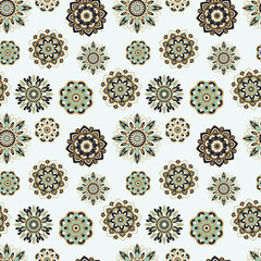  seamless pattern with mandala. Vector  background for textile, print, wallpapers, wrapping.