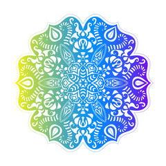 Flower mandala. Vintage decorative elements.