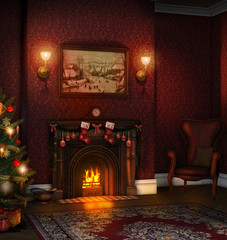 Stylish Christmas Living Room