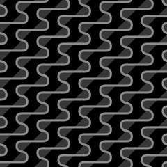 Seamless pattern wavy shapes. なみなみパターン