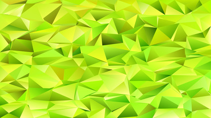 Fototapeta na wymiar Lime green abstract chaotic triangle pattern background - vector mosaic graphic from colored triangles