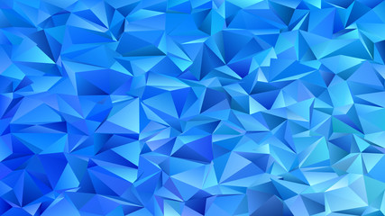 Fototapeta premium Abstract geometrical triangle tile mosaic background - vector graphic design from triangles in blue tones