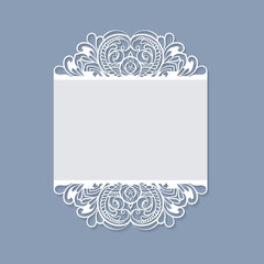 Vintage Greeting card for wedding, birthday, Christmas and other holidays. Decorative  frame.