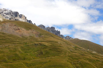 landscape view in mountainous terrain in Georgia
