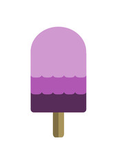 Print Ice Cream. Vector Illustration. Cartoon